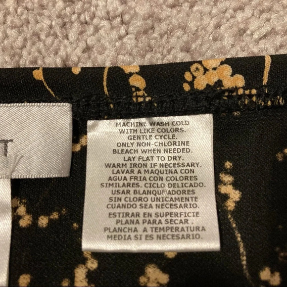 NWOT Nine West Black Floral Print Skirt M - Picture 8 of 13